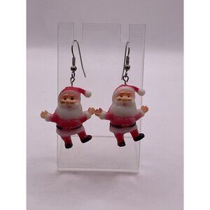 Vintage Christmas Santa Clause Hook Dangle Earrings